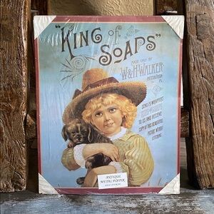 🩶Rare Vintage🩶King of Soaps Metal Sign